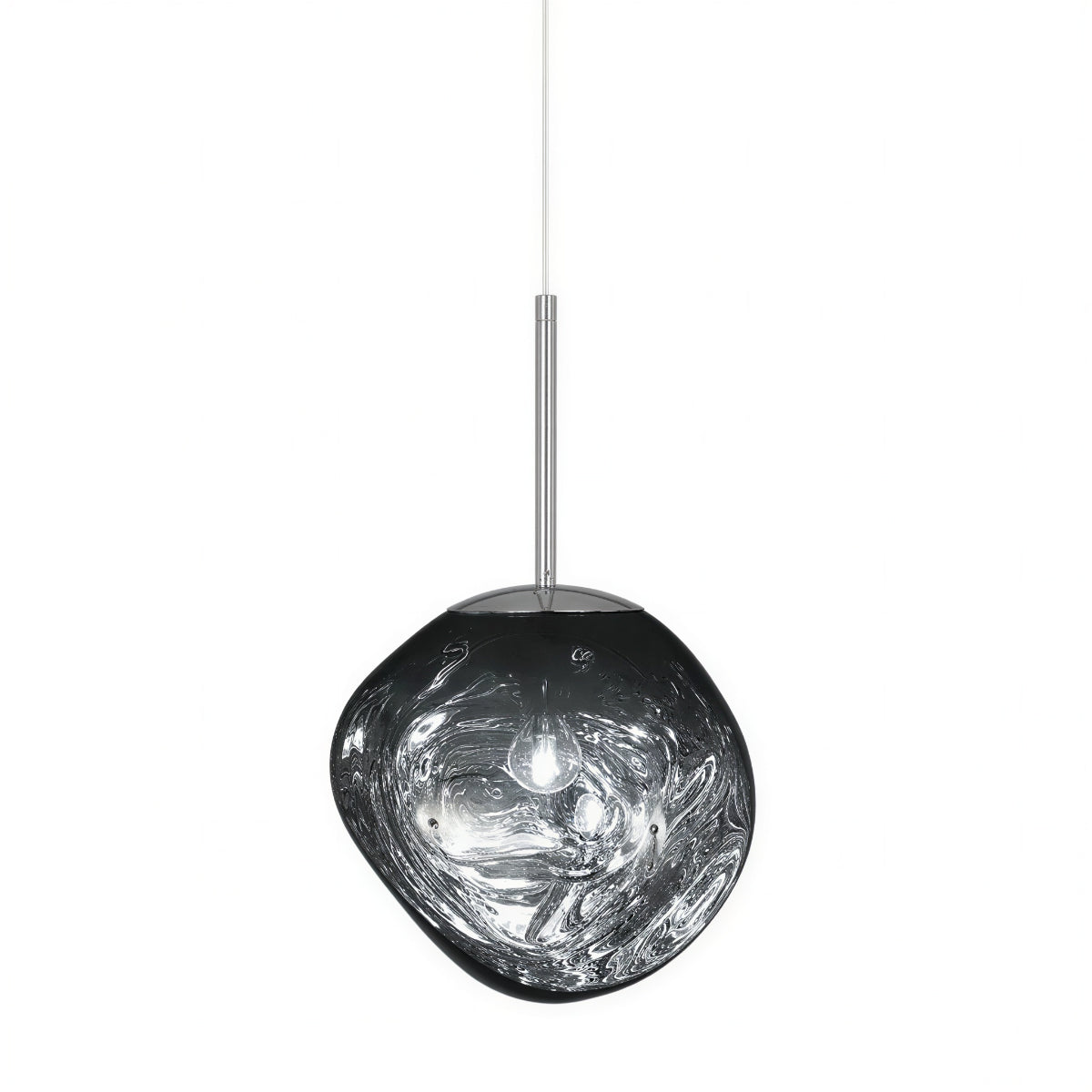 Pendant Light with Sculptural Molten Styled Shade