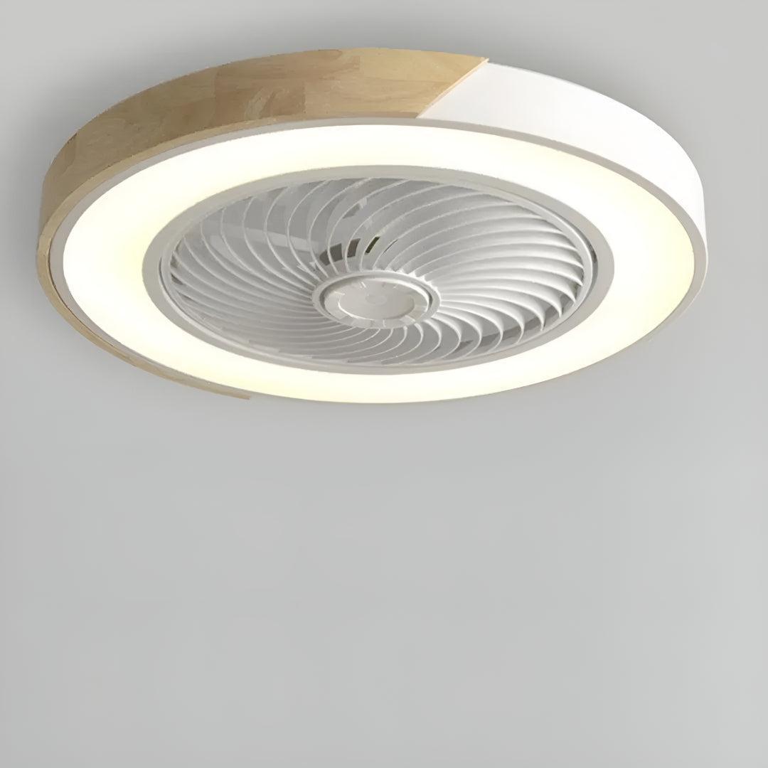 Quiet Semi Flush Mount Ceiling Fan Light with Remote Control