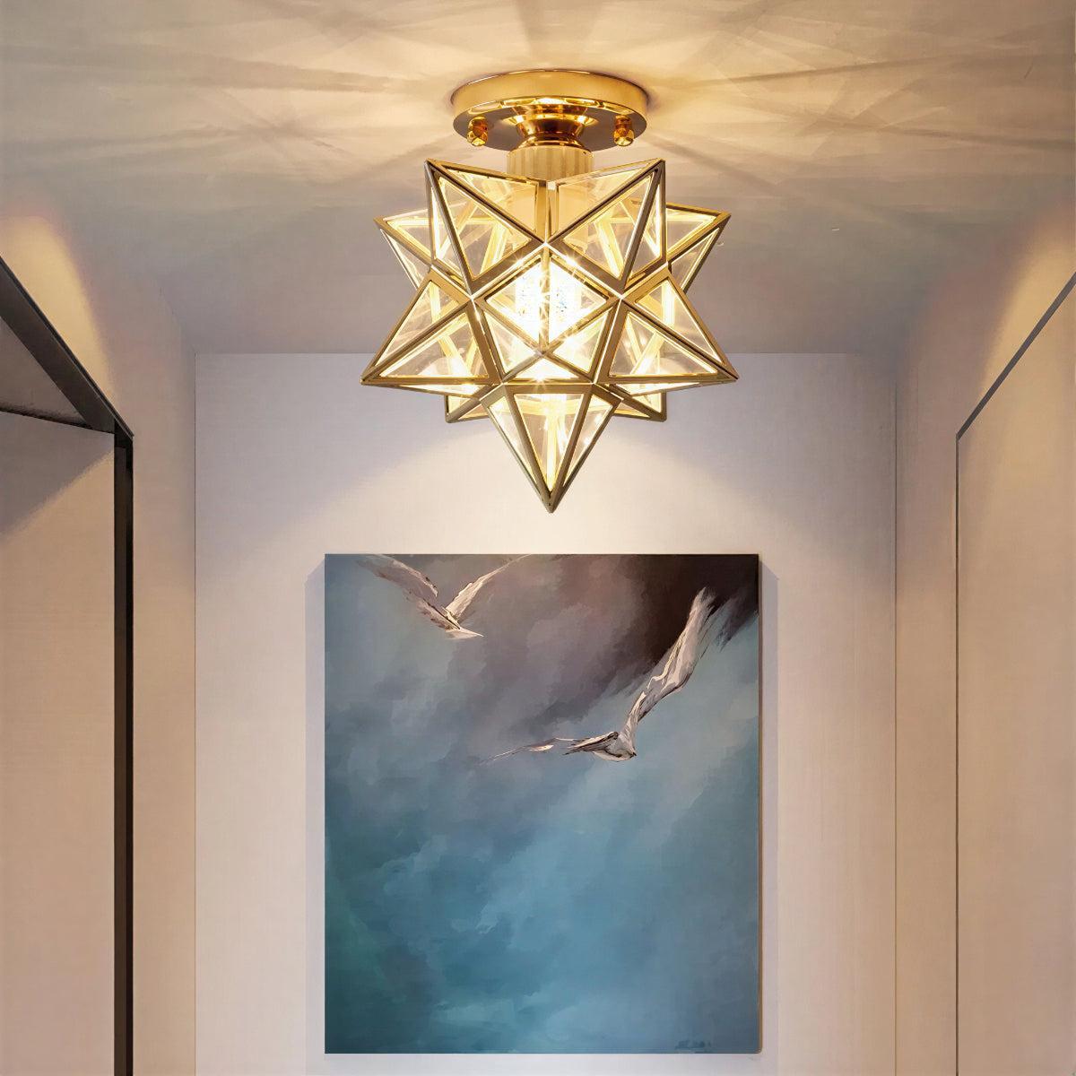 Radiant Moravian Star Ceiling Light
