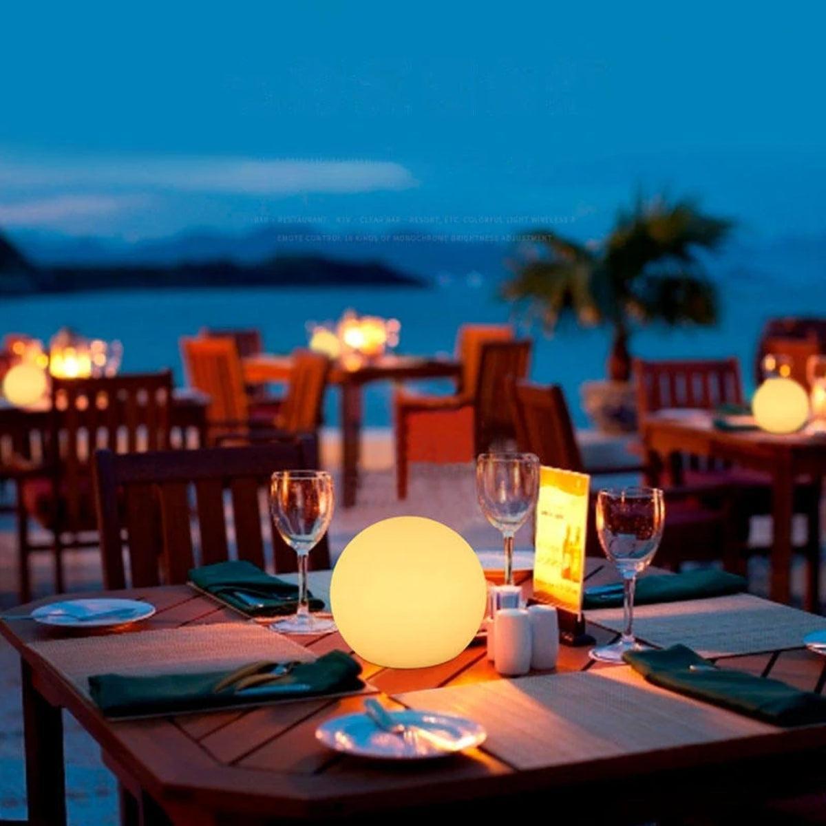 Rechargeable Cordless Globe Table Lamp With Adjustable Brightness Control