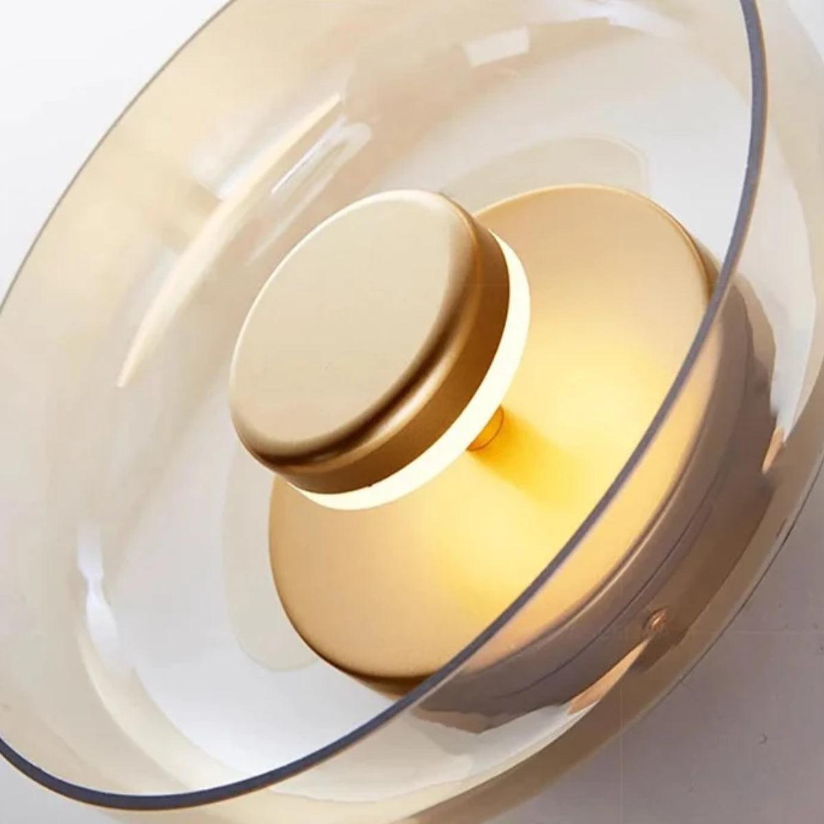 Round Glass Shade Wall Sconce Fixture For Modern Homes