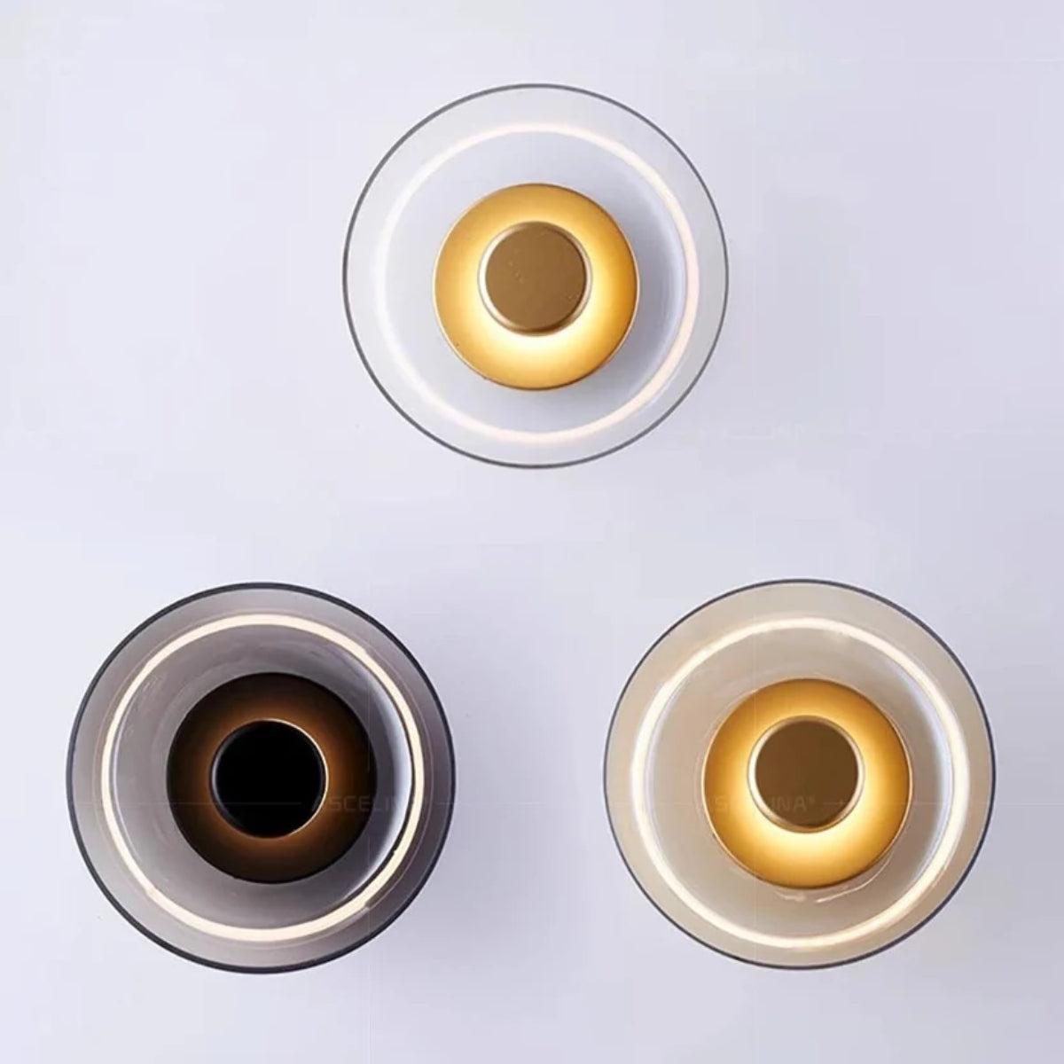 Round Glass Shade Wall Sconce Fixture For Modern Homes