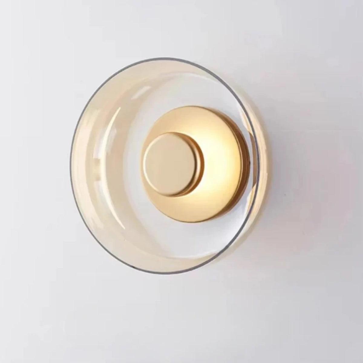 Round Glass Shade Wall Sconce Fixture For Modern Homes