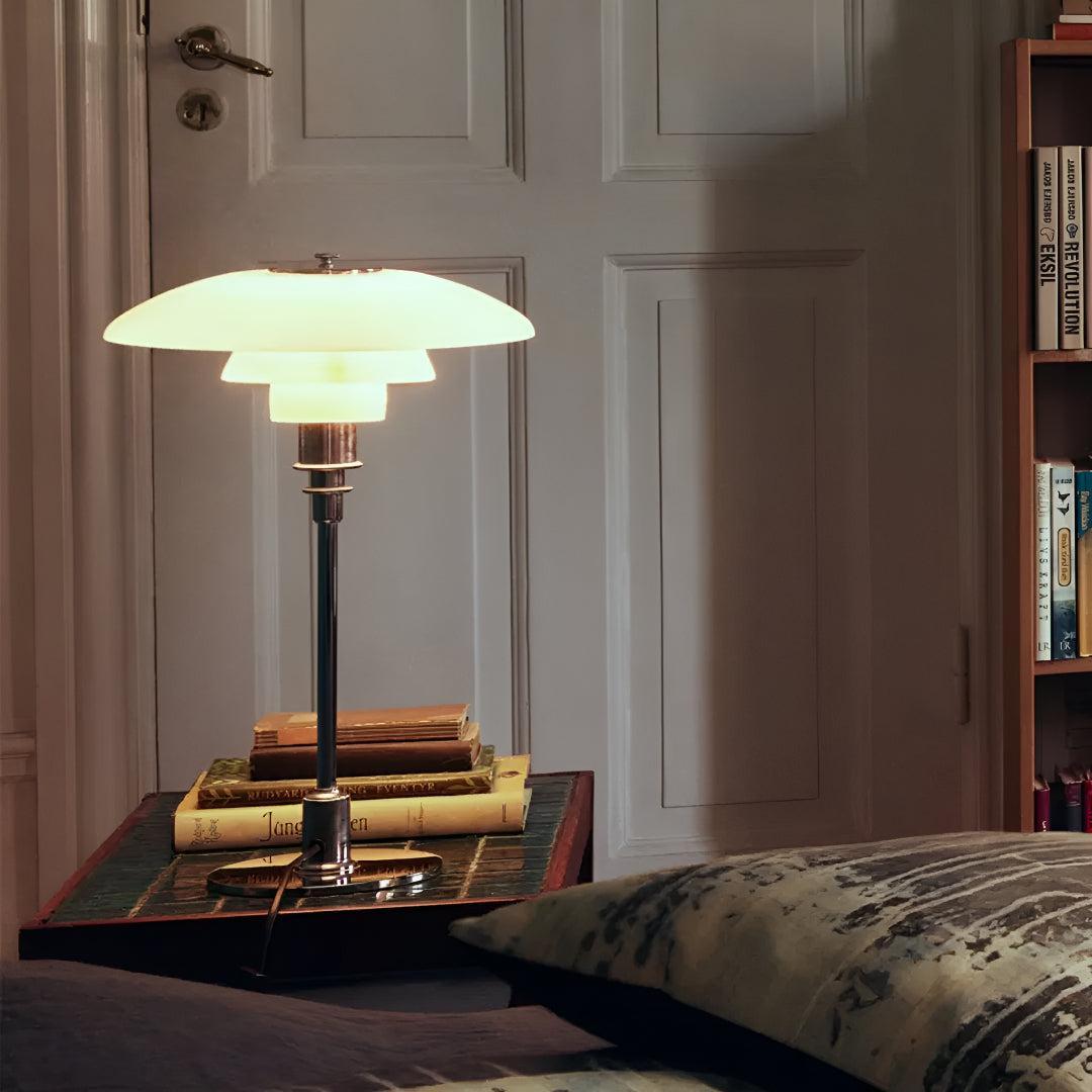 Scandinavian Modern Bedside Table Lamp With Dimmer Switch Warm LED Glow