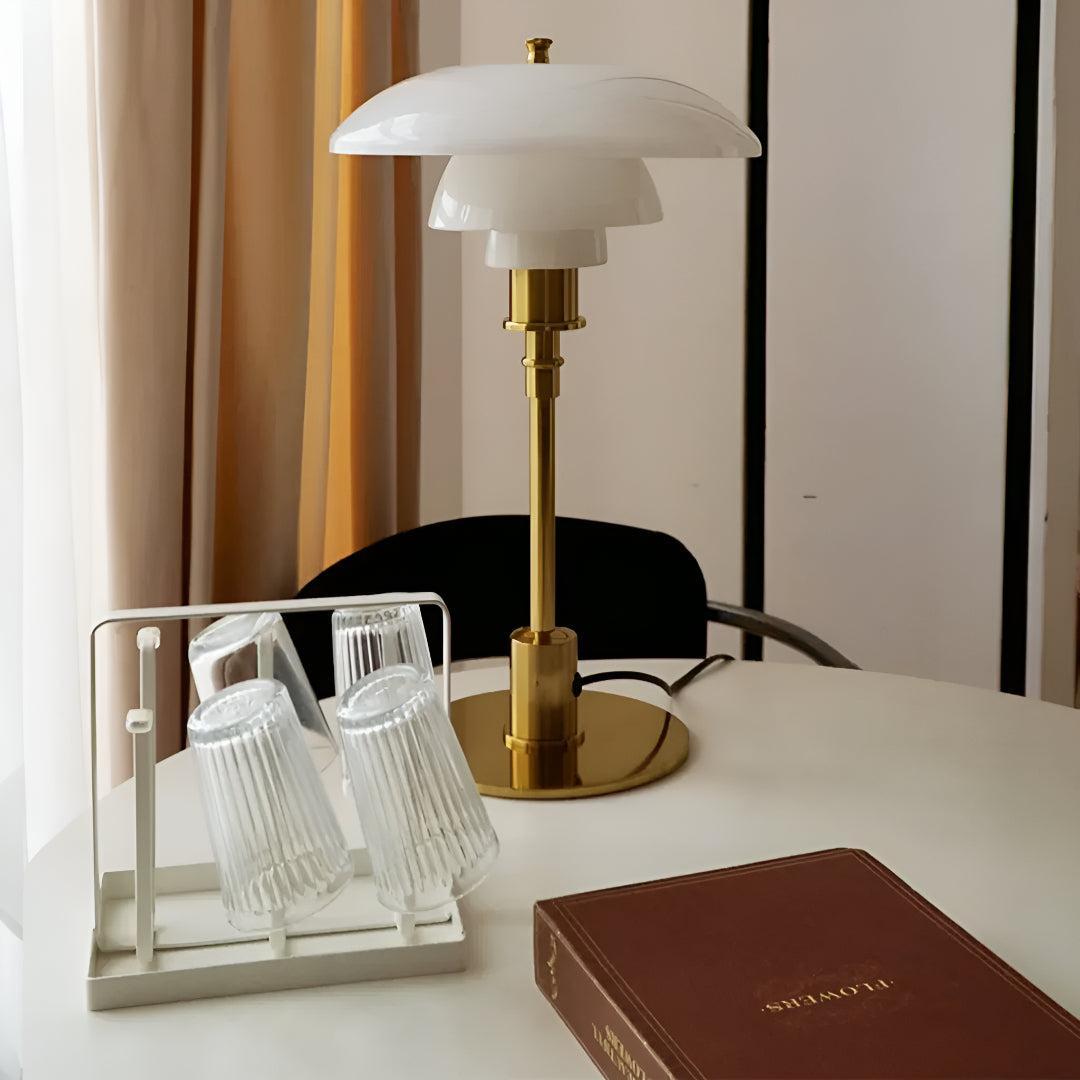 Scandinavian Modern Bedside Table Lamp With Warm LED Glow