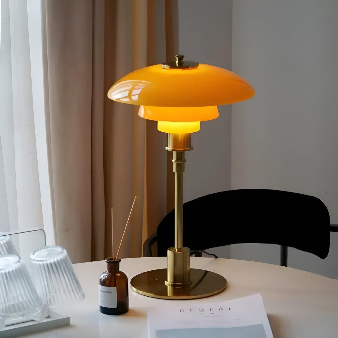 Scandinavian Modern Bedside Table Lamp With Warm LED Glow