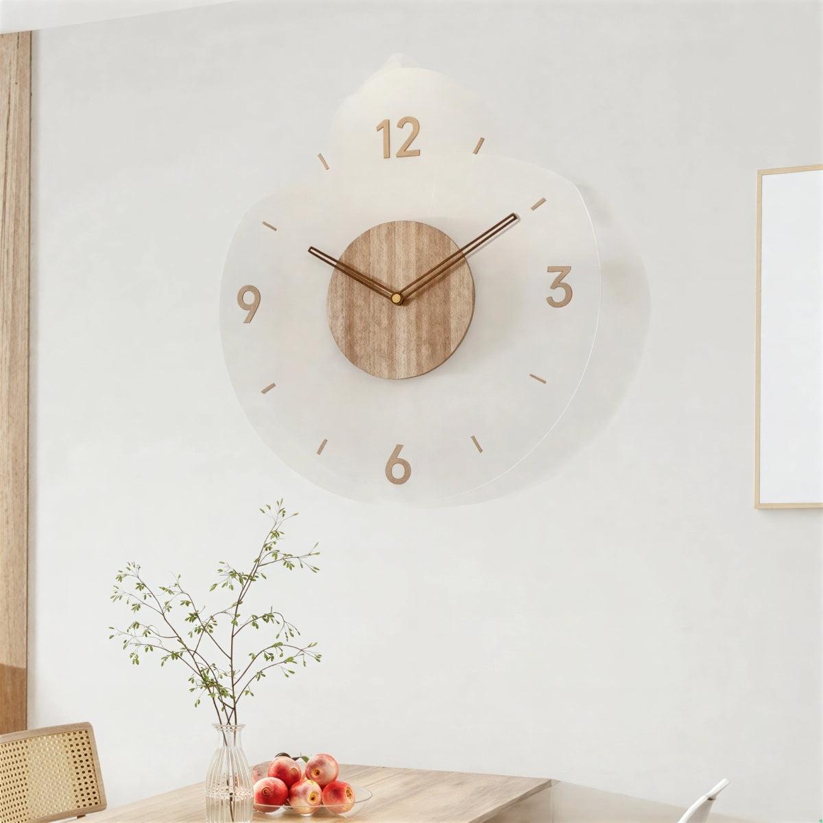 Silent Mid Century Nordic Wall Clock For Contemporary Interior Decor