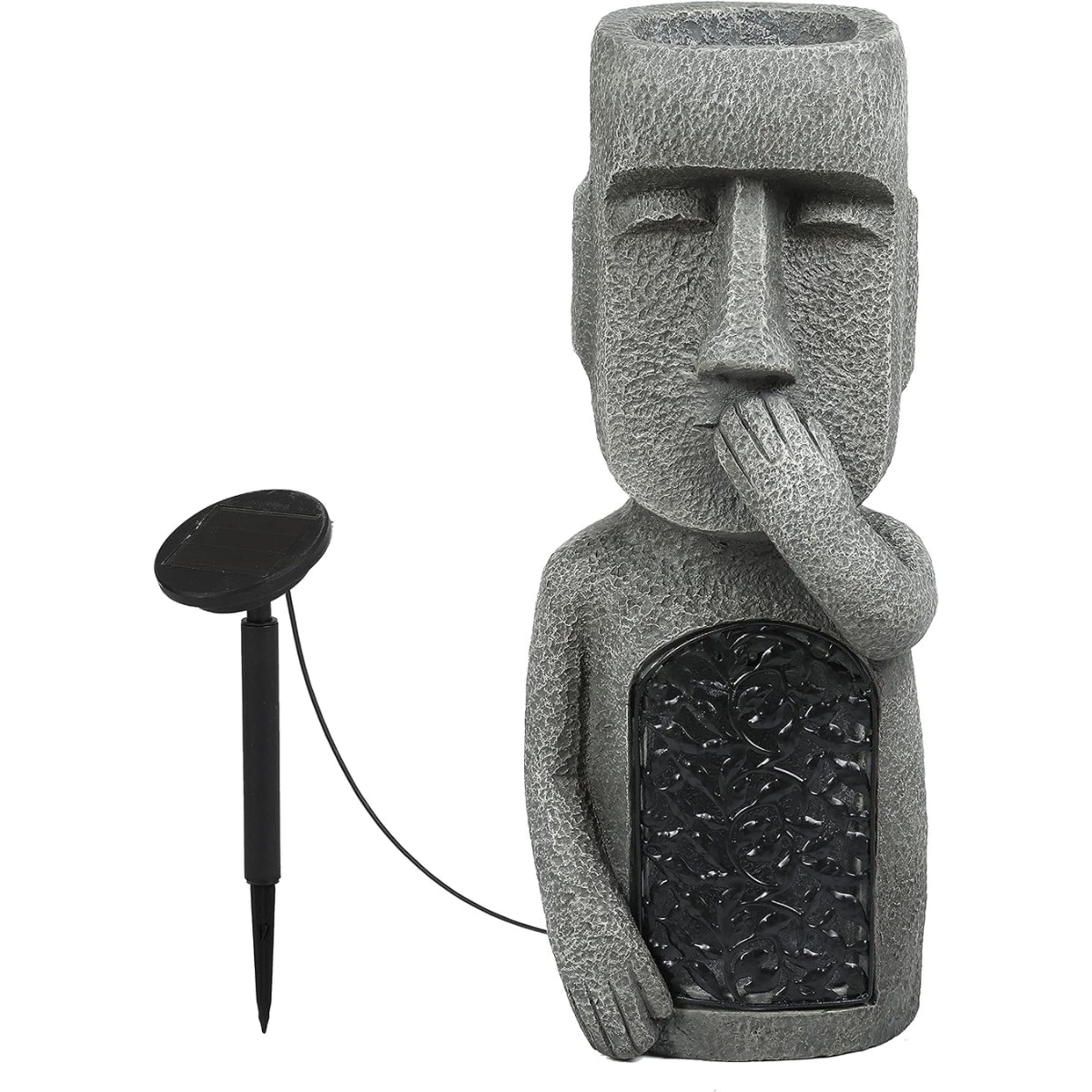 Solar Powered Easter Island Statue Yard Lights For Outdoor Gardens