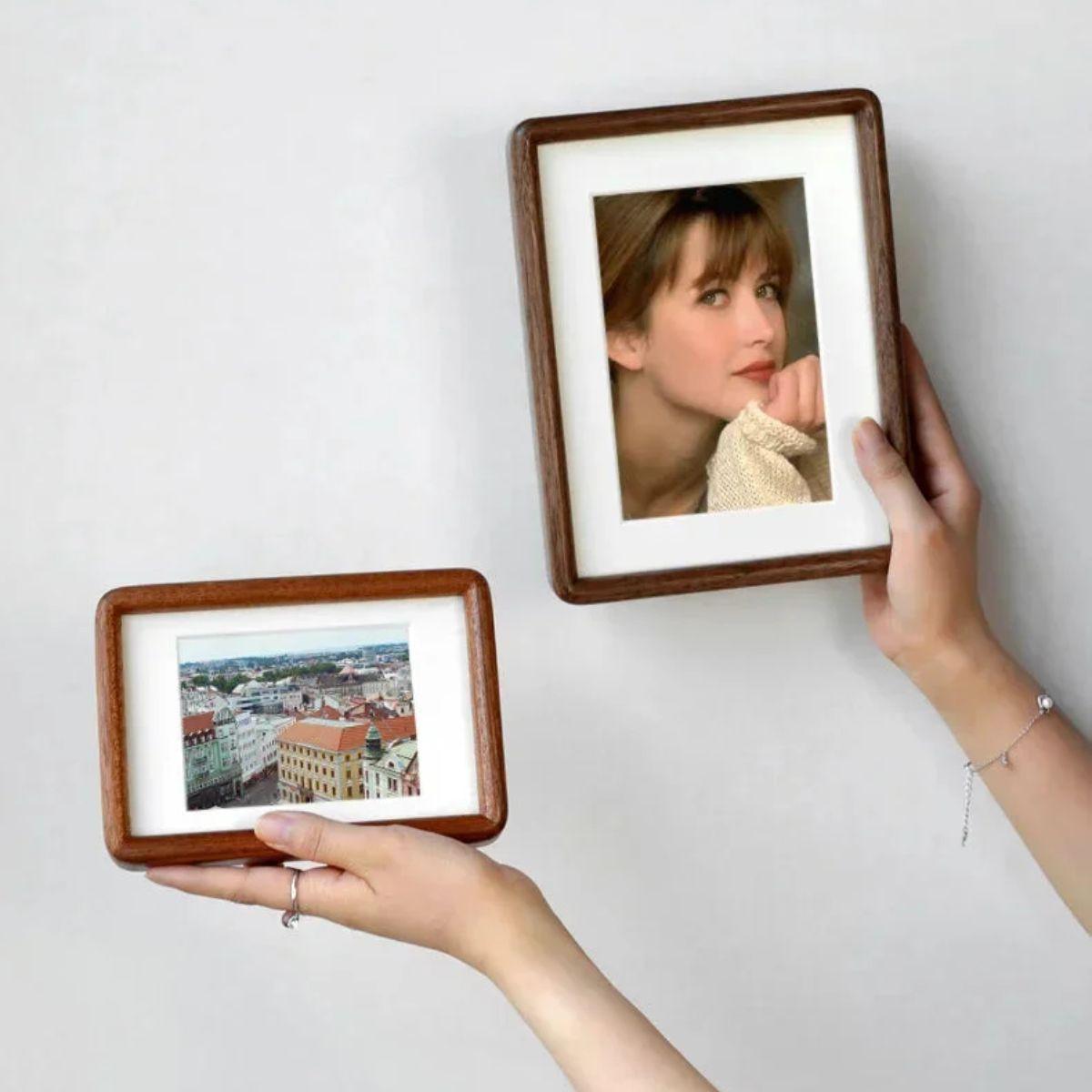 Solid Wood Picture Display Frame With Rounded Corners