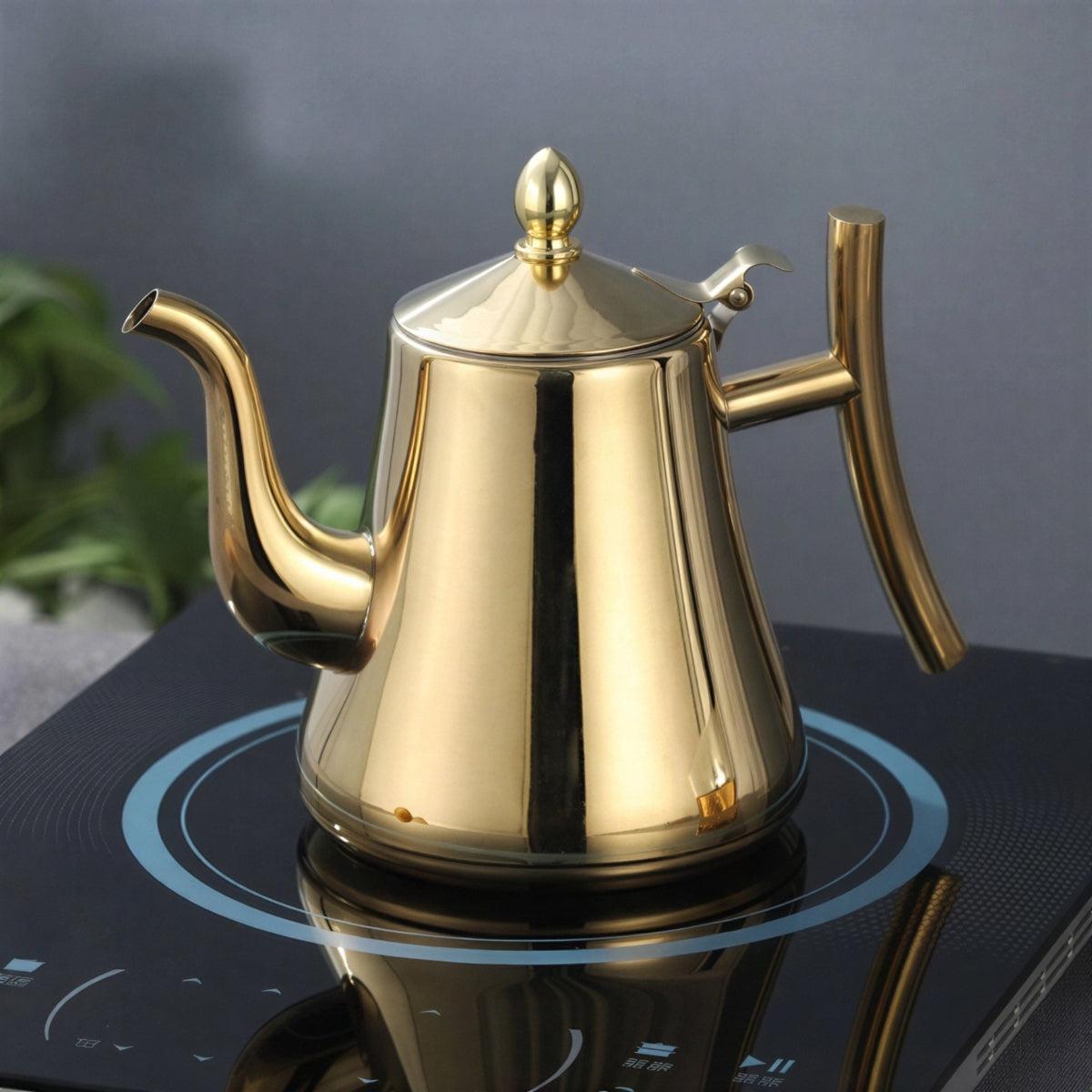 Stovetop Induction Tea Kettle With Built-In Filter For Water Boiling