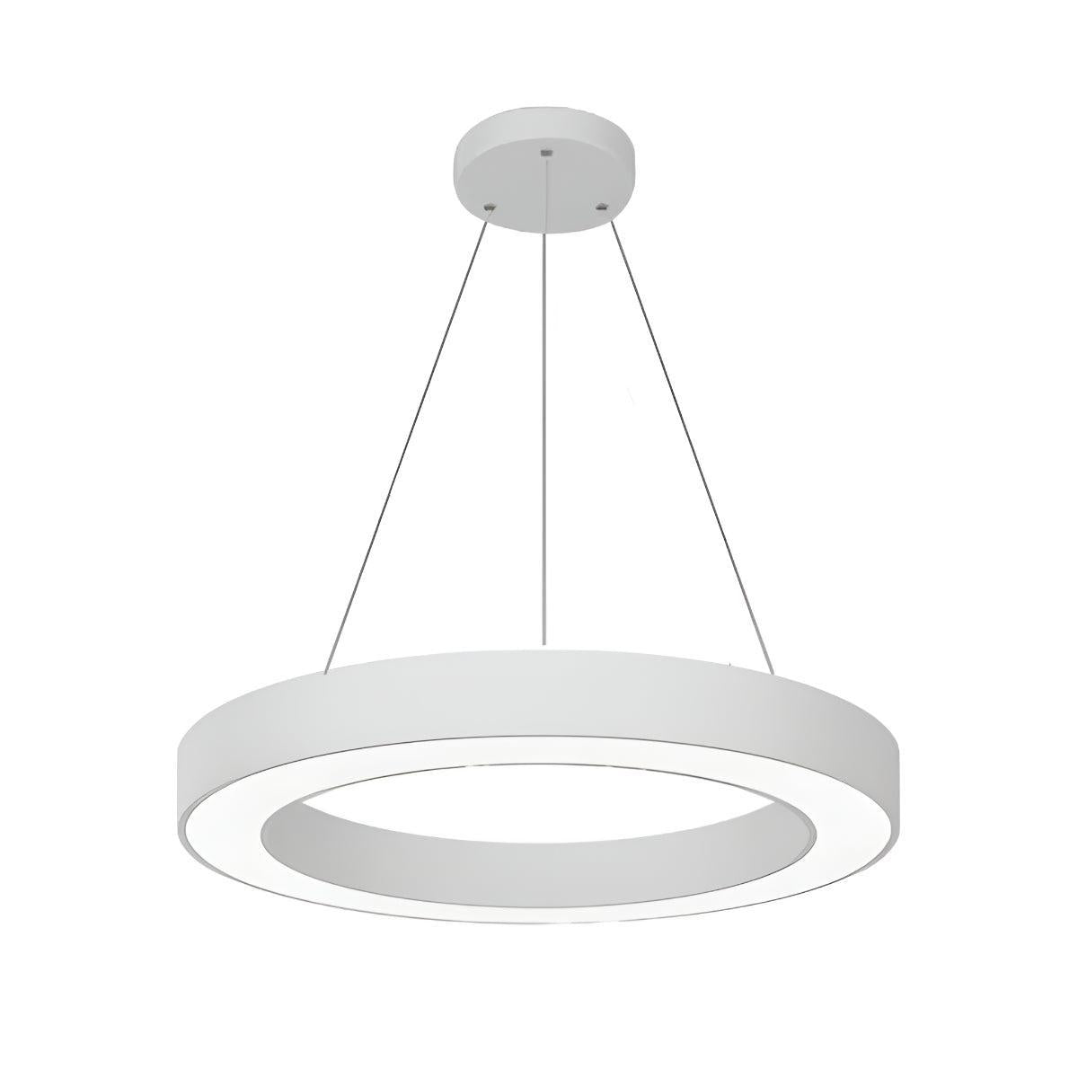 Suspended Circular Pendant Light With Round Ring For Office Ceiling