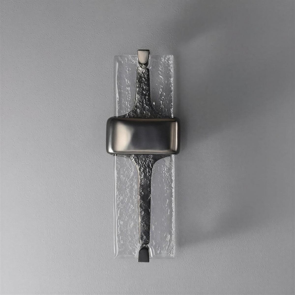 Torch Styled Wall Sconce Light with Clear Glass Shade