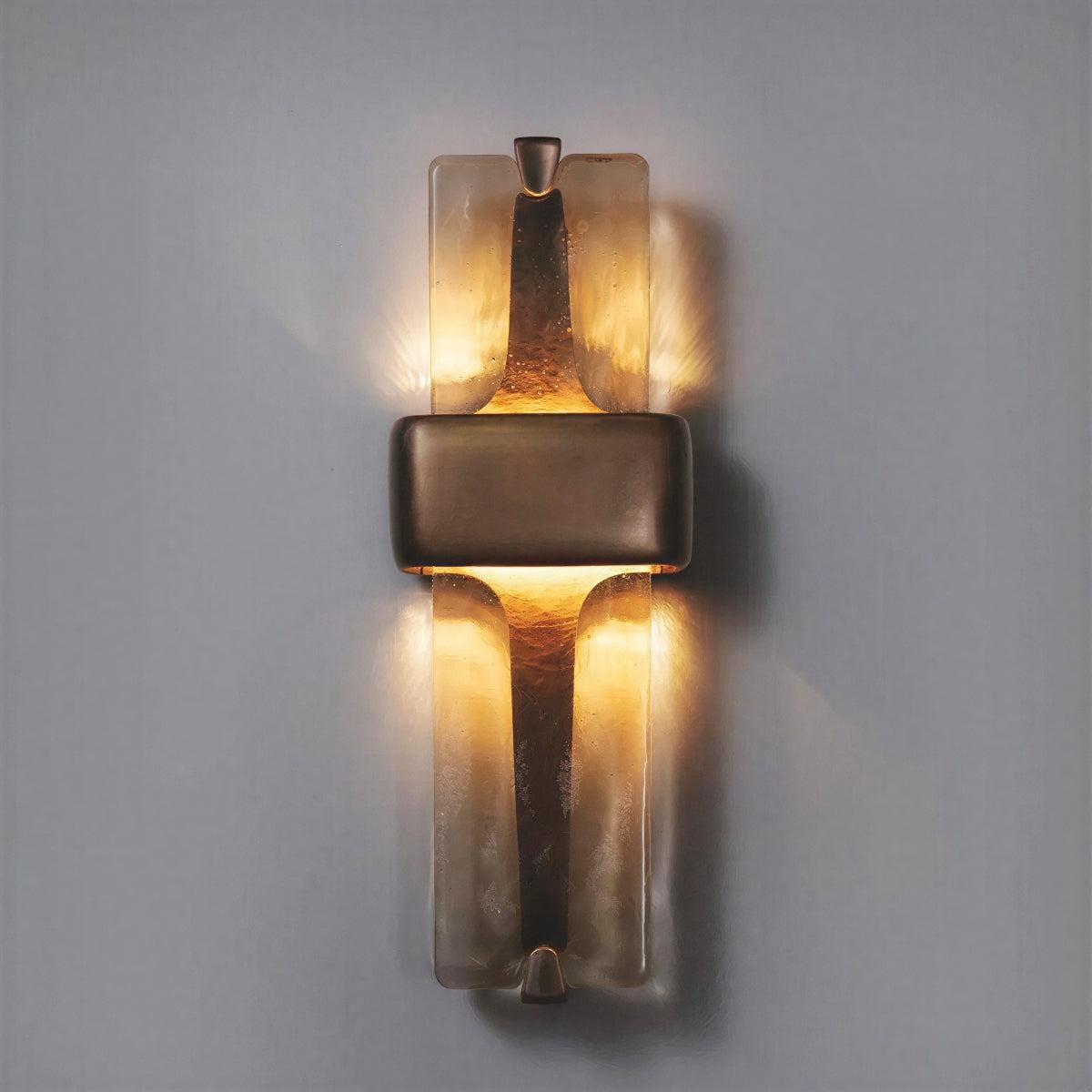 Torch Styled Wall Sconce Light with Clear Glass Shade