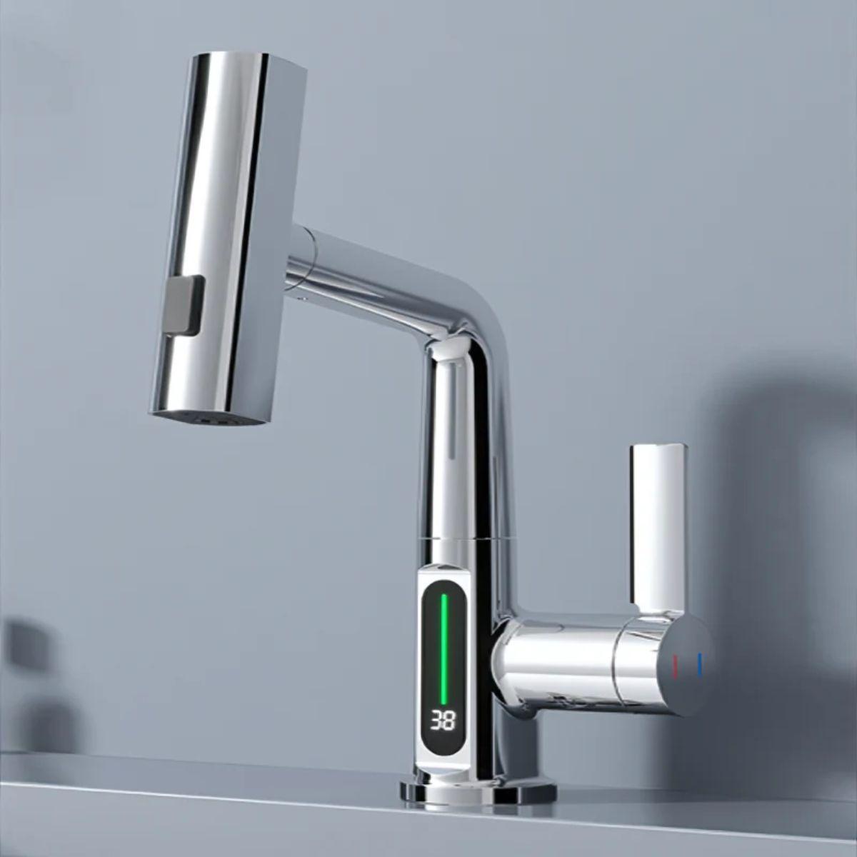 Touch Sensor Kitchen Faucet With Temperature Display