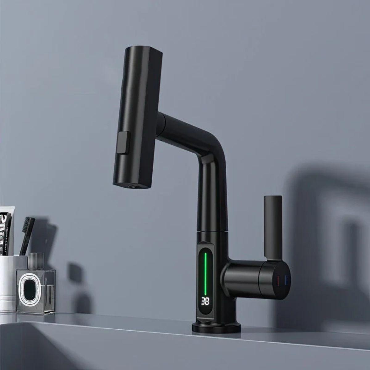 Touch Sensor Kitchen Faucet With Temperature Display