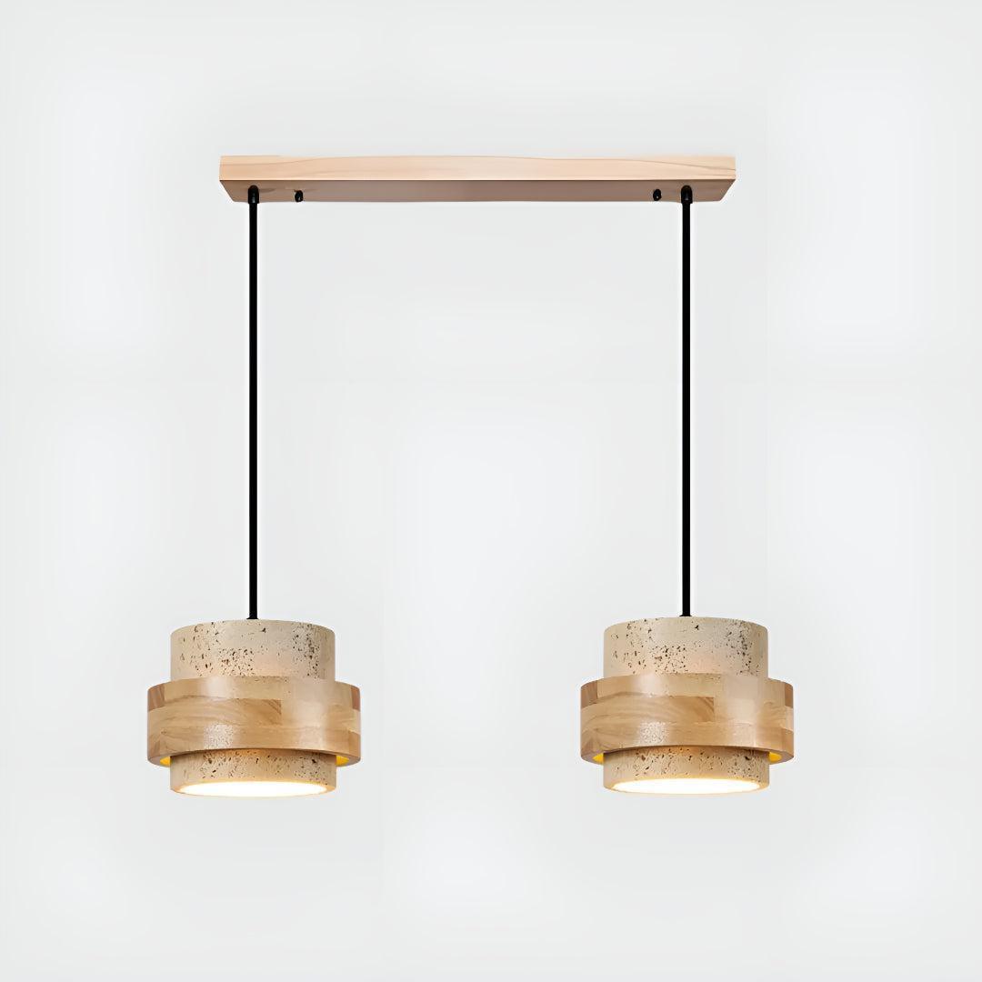 Travertine Pendant Lighting For Kitchen Island And Dining Area