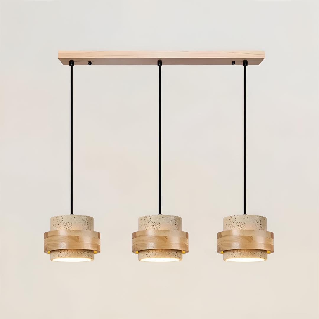 Travertine Pendant Lighting For Kitchen Island And Dining Area