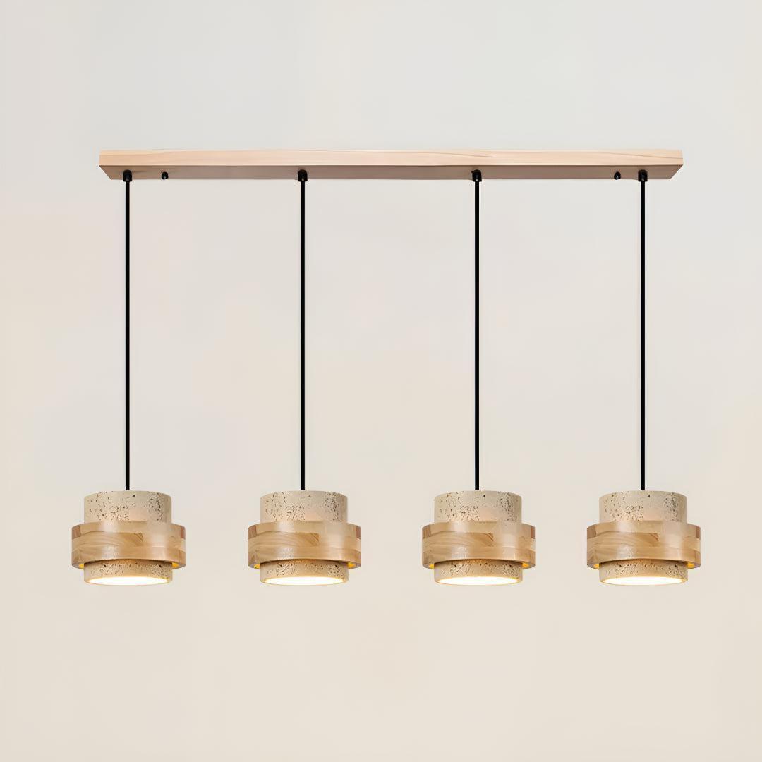 Travertine Pendant Lighting For Kitchen Island And Dining Area