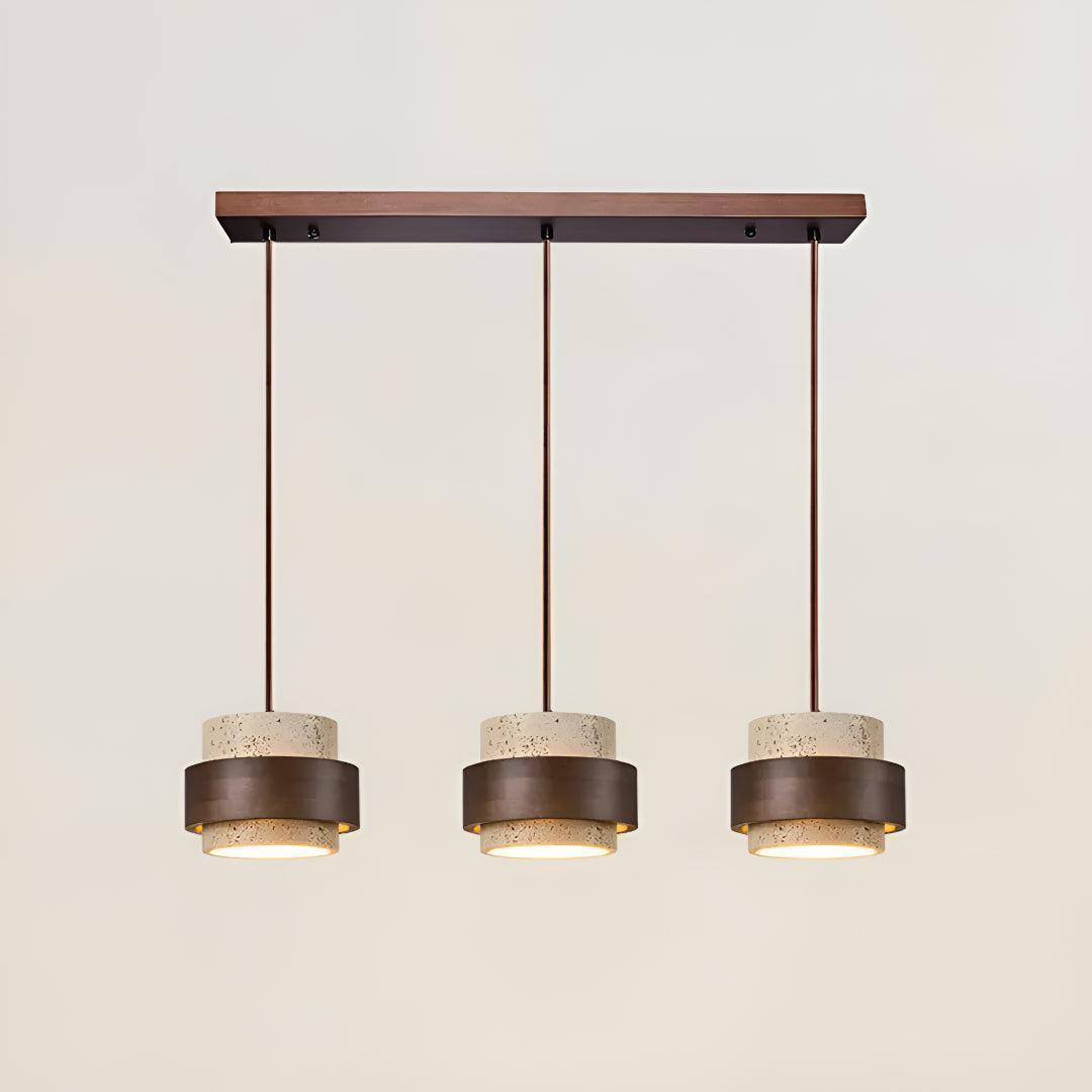 Travertine Pendant Lighting For Kitchen Island And Dining Area