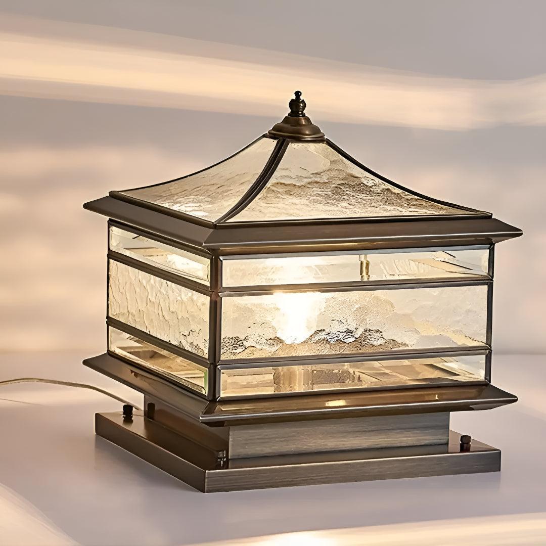 Vintage Lantern Outdoor Post Light for Fence Pillars