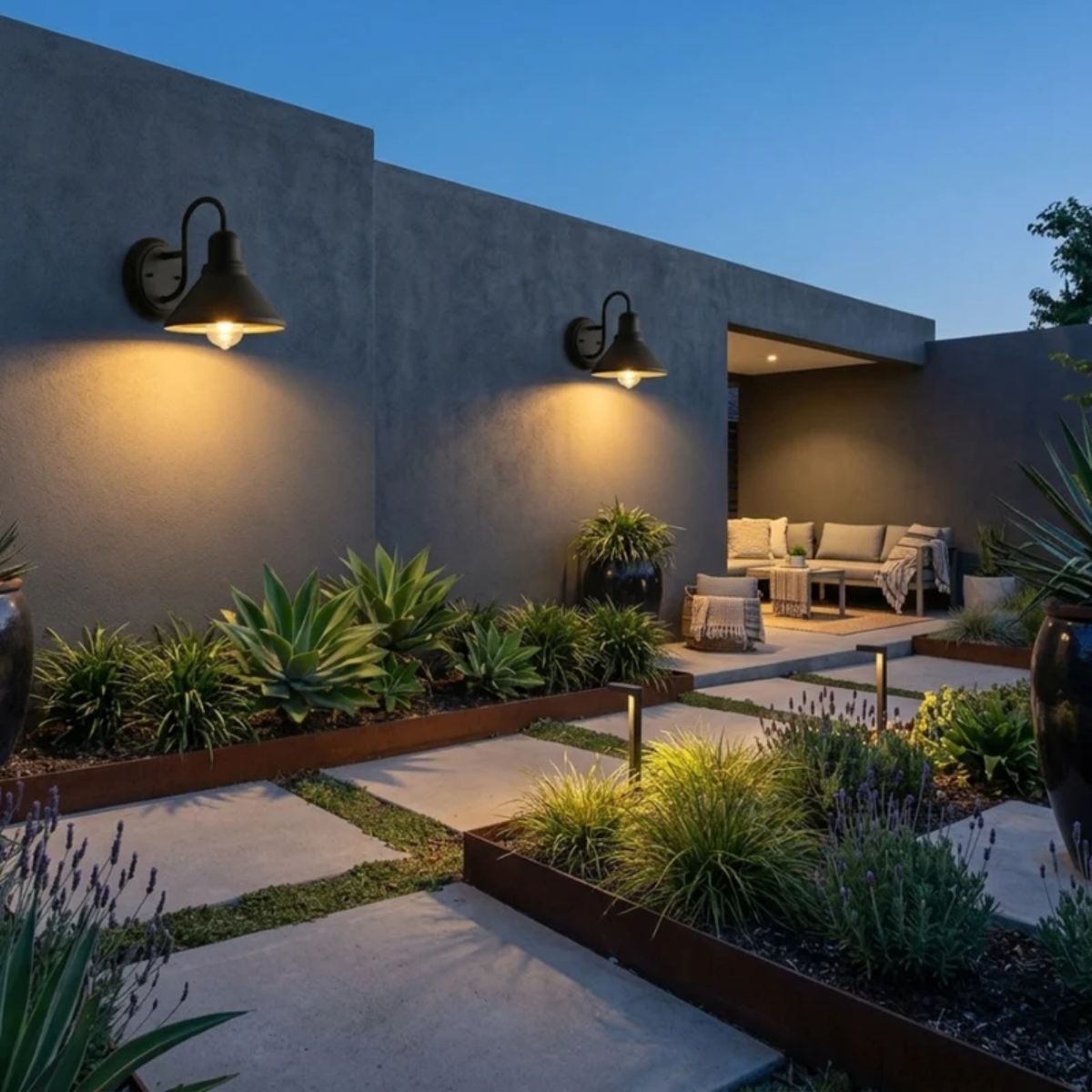 Vintage Outdoor Wall Light With Barn Shade And Gooseneck Design