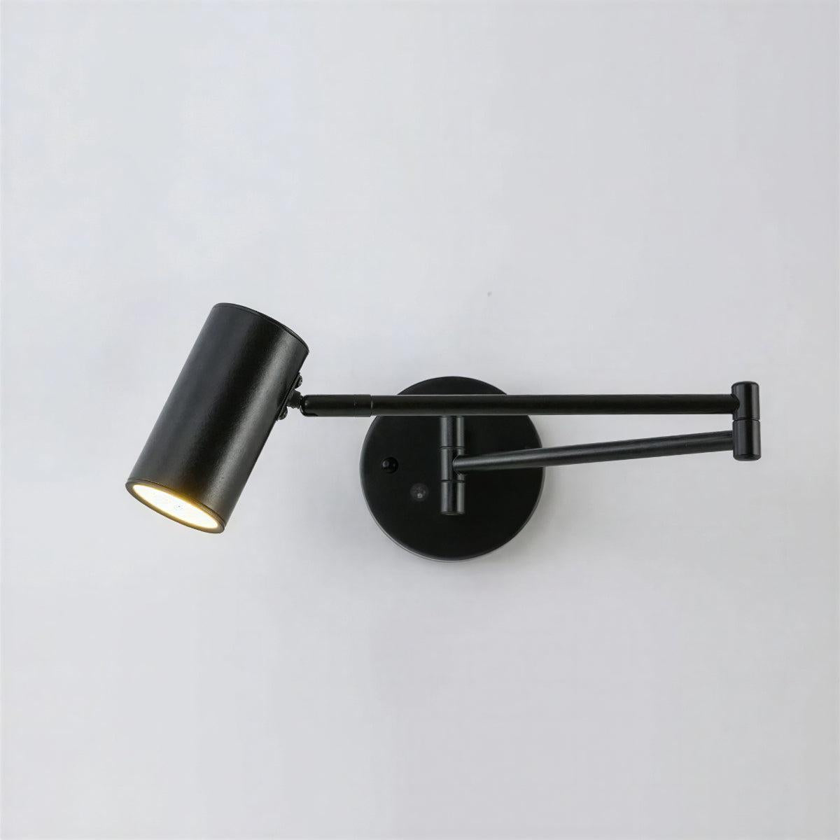 Wall Light Sconce With Adjustable Swing Arm For Reading