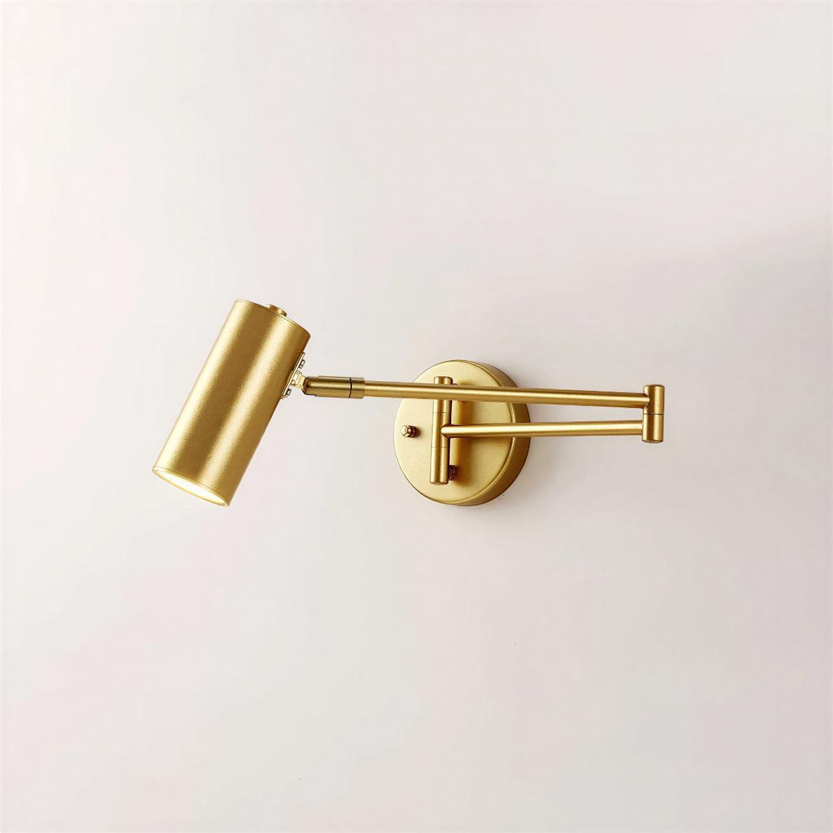 Wall Light Sconce With Adjustable Swing Arm For Reading