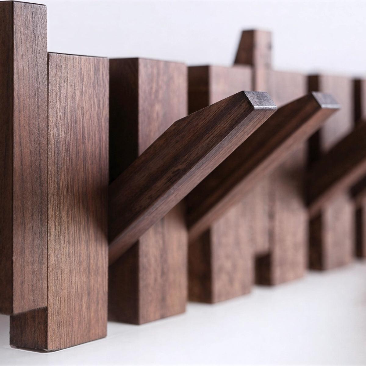 Wall Mounted Coat Rack For Entryway With Piano Style Hooks