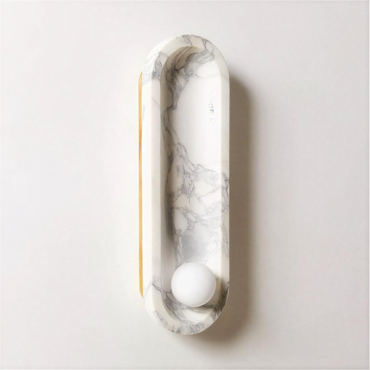 Wall Sconce Light With Modern Marble Design