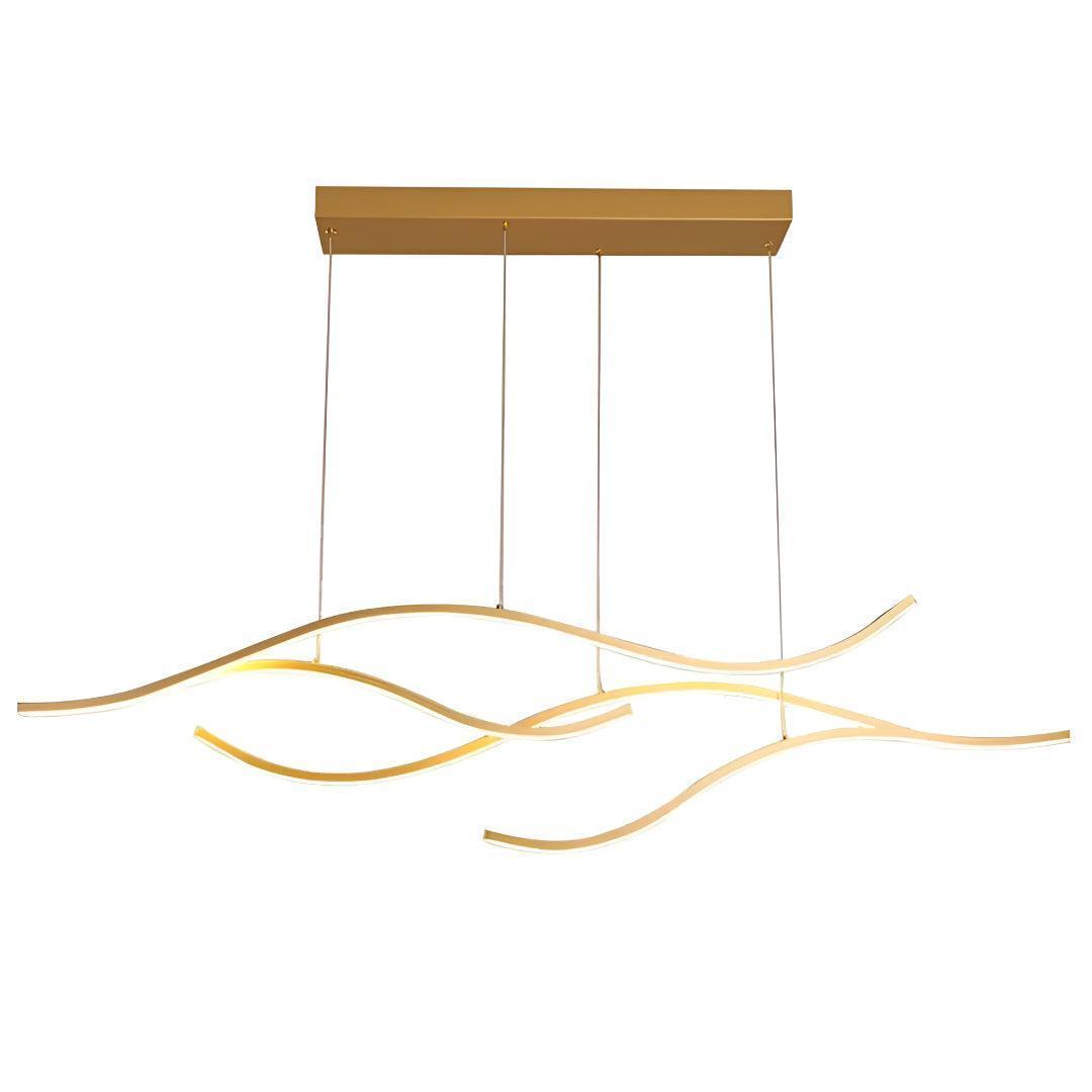 Wave Styled Dining Room LED Linear Pendant Light