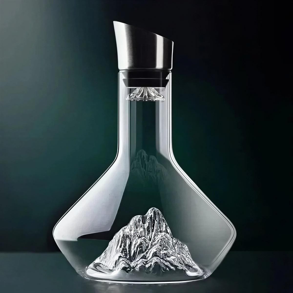Wine Decanter Carafe with Iceberg Design