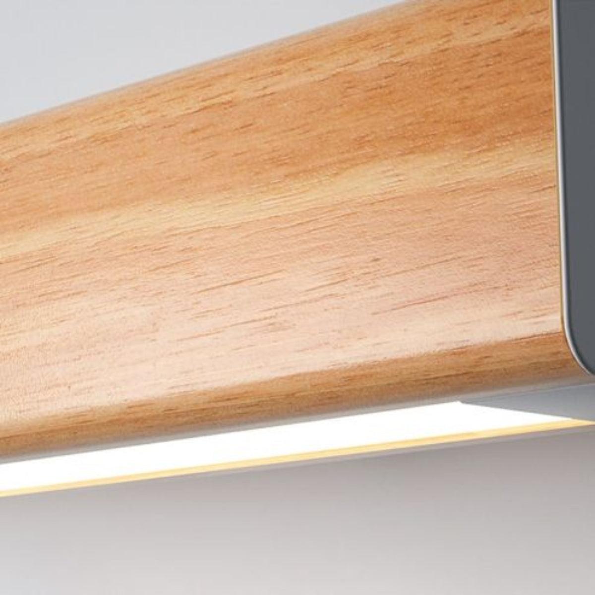 Wood Styled Bathroom Vanity Light Fixture For Above Mirror